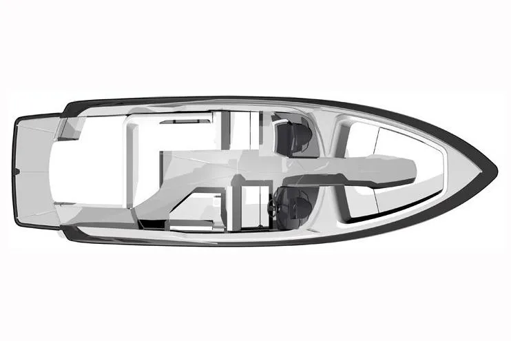 Slide: The Image of Manufacturer Provided Image: Top view of 2018 Monterey 298SS Super Sport boat layout design. - 37