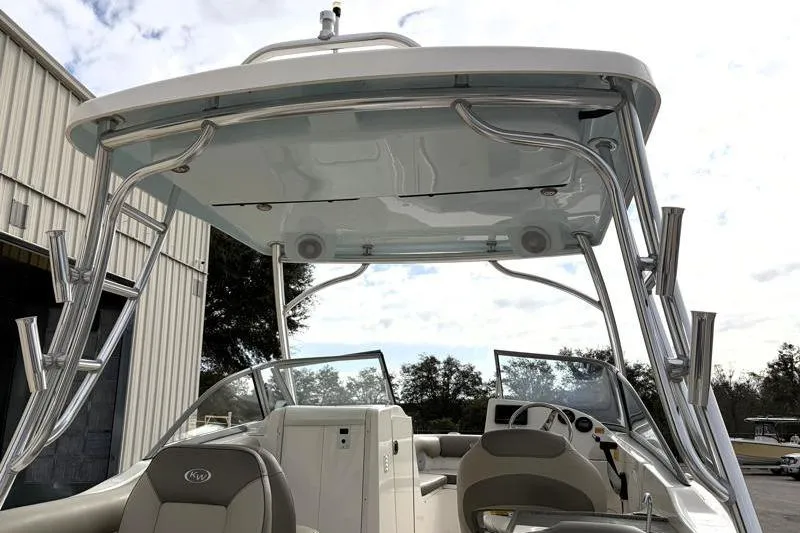 Slide: The Image of 2024 Key West 239 DFS boat with sleek design and modern features. - 12