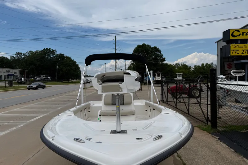Slide: The Image of 2027 Key West 188 Bay Reef boat displayed outdoors, showcasing sleek design and modern features. - 6