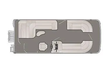 Slide: The Image of Manufacturer Provided Image: Top view of 2020 Bennington SX 22 SLX pontoon boat layout. - 10