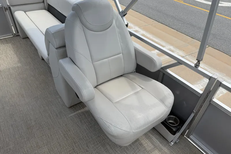 Slide: The Image of Luxurious seating on 2021 Avalon 2280 Venture Quad Lounger pontoon boat. - 19