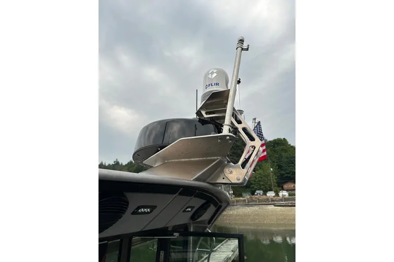 Slide: The Image of 2023 Life Proof 41 full cabin boat with advanced radar and American flag. - 38