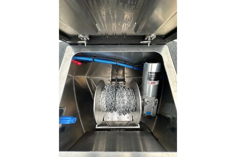 Slide: The Image of Anchor chain compartment in 2023 Life Proof 41 full cabin boat. - 47