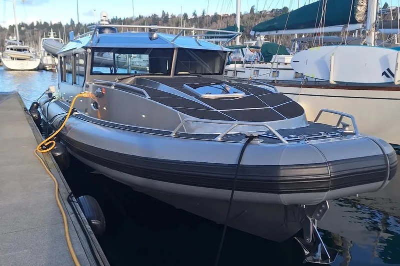 Slide: The Image of 2023 Life Proof 41 full cabin boat docked in a marina. - 3