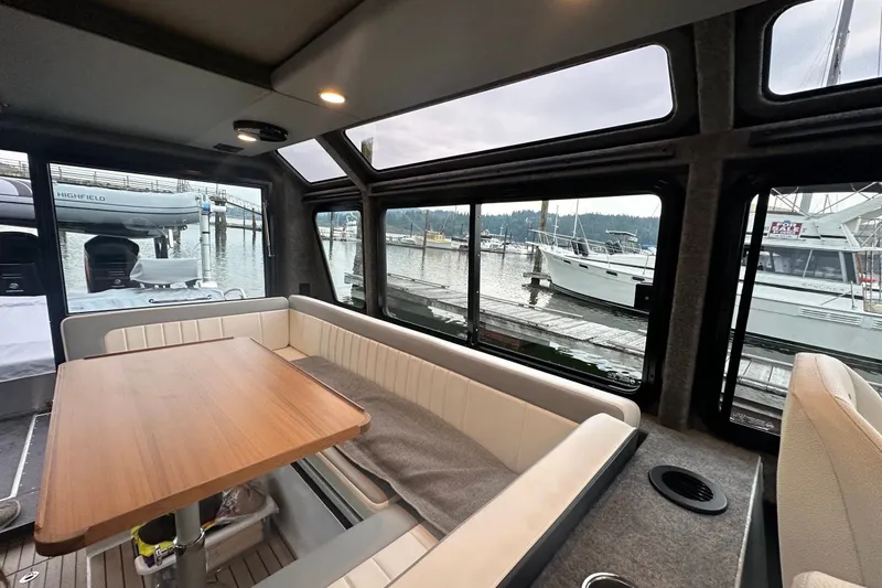 Slide: The Image of Interior of 2023 Life Proof 41 full cabin boat with marina view. - 32