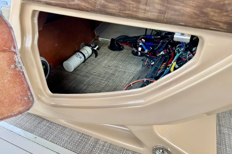 Slide: The Image of Interior view of a 2027 Vanderbilt 700T showing wiring and components. - 30