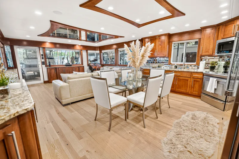 Slide: The Image of Luxurious 2011 STARDUST 18 x 85 houseboat interior with modern kitchen and dining area. - 14