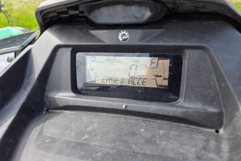 Slide: The Image of Dashboard of a 2020 Sea Doo GTR 230 displaying speed and fuel indicators. - 4