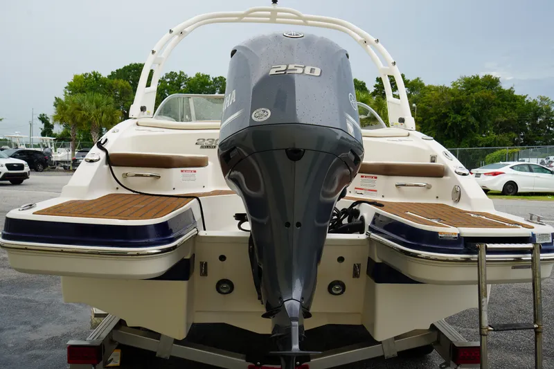 Slide: The Image of Rear view of 2015 Chaparral 230 Suncoast boat with Yamaha 250 outboard motor. - 14
