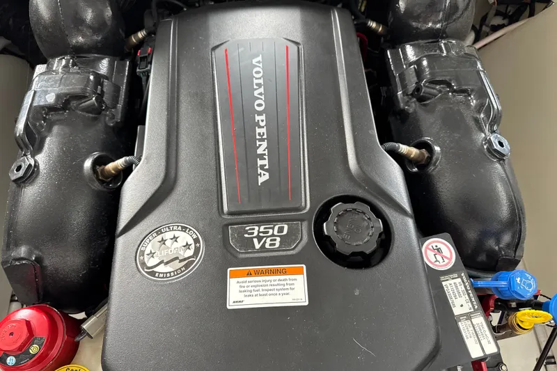 Slide: The Image of Volvo Penta 350 V8 engine in 2021 Cobalt R8 Surf boat. - 33