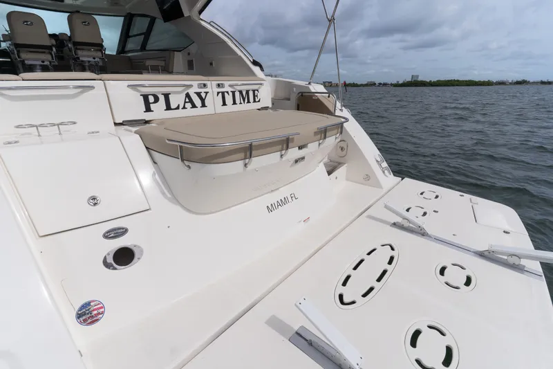 Slide: The Image of 2016 Sea Ray Sundancer 540 yacht, "Play Time," docked in Miami, FL. - 49
