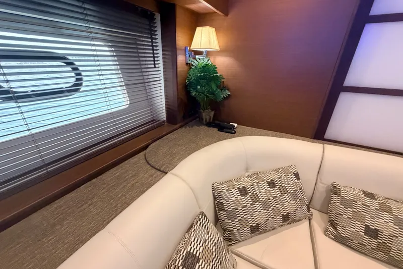 Slide: The Image of Luxurious interior of 2016 Sea Ray Sundancer 540 yacht with elegant seating and decor. - 65