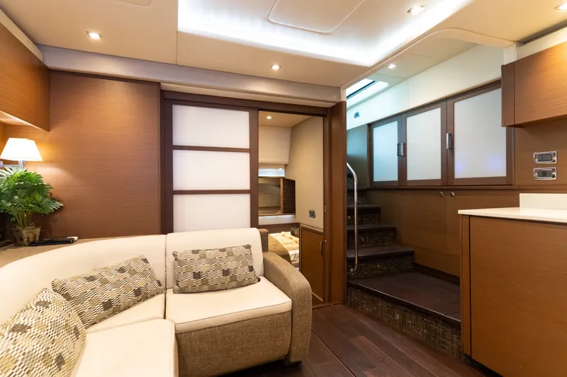 Slide: The Image of Luxurious interior of 2016 Sea Ray Sundancer 540 yacht with modern furnishings and elegant design. - 61