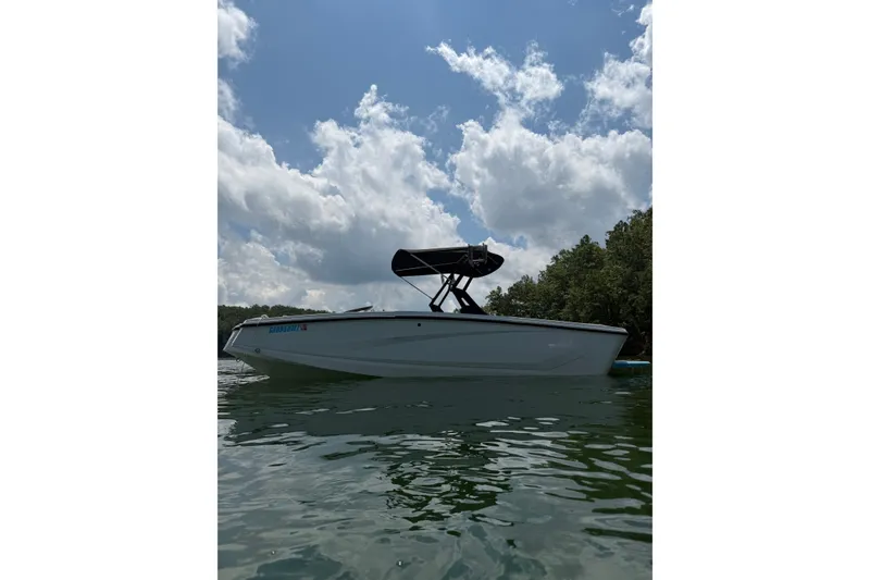 Slide: The Image of 2017 Heyday WT-2 boat on water under a partly cloudy sky. - 21