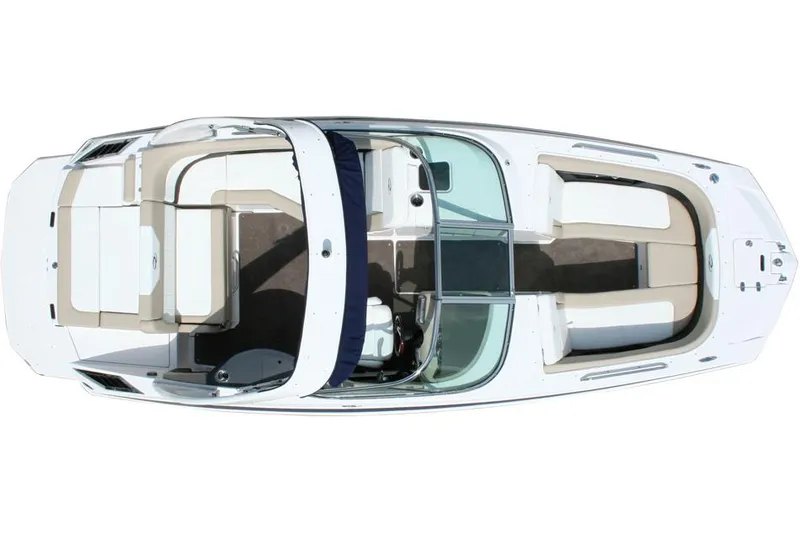 Slide: The Image of Top view of a 2014 Regal 24 FasDeck boat with spacious deck and seating areas. - 15