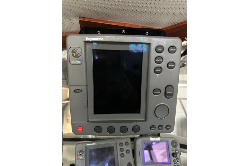 Slide: The Image of Raymarine Pathfinder SL70C marine display on 1999 Orca 24 boat. - 23