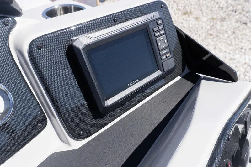 Slide: The Image of Dashboard of 2026 SunCatcher Select 322RC with Garmin navigation system. - 9