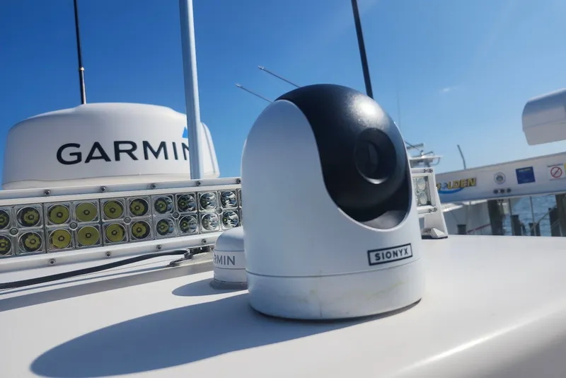 Slide: The Image of Grady-White Canyon 306 boat with Garmin and Sionyx equipment, 2021 model. - 23