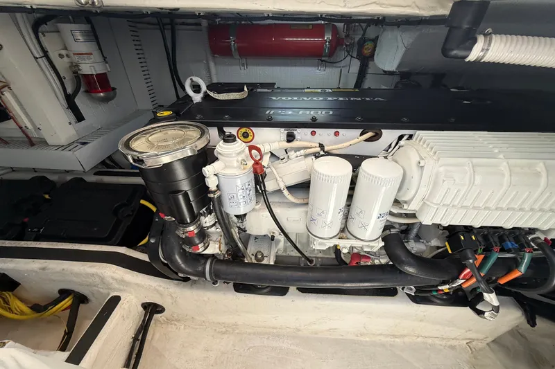Slide: The Image of Engine room of 2018 Sabre 45 Salon Express with Volvo Penta IPS 600 engine. - 74
