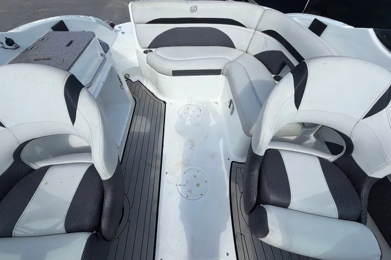 Slide: The Image of 2019 Hurricane SunDeck 2400 OB interior with spacious seating and modern design. - 61