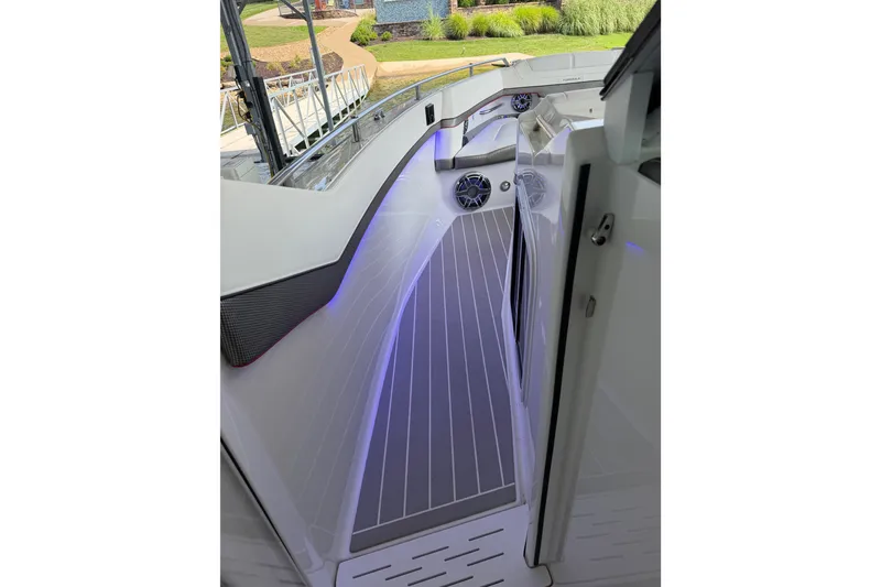 Slide: The Image of 2021 Formula 430 Super Sport Crossover boat interior with sleek design and modern features. - 57