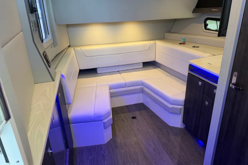 Slide: The Image of Luxurious interior of 2021 Formula 430 Super Sport Crossover with modern seating and ambient lighting. - 50