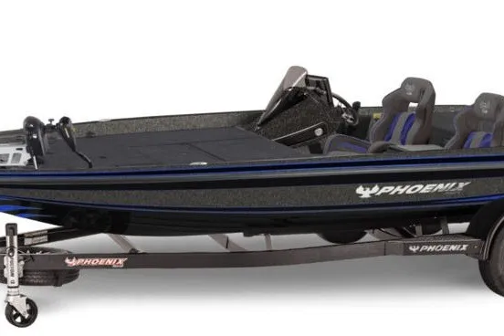 The Image of 2027 Phoenix 720 ZXL boat on trailer, sleek design, dual seats, modern features. - 1