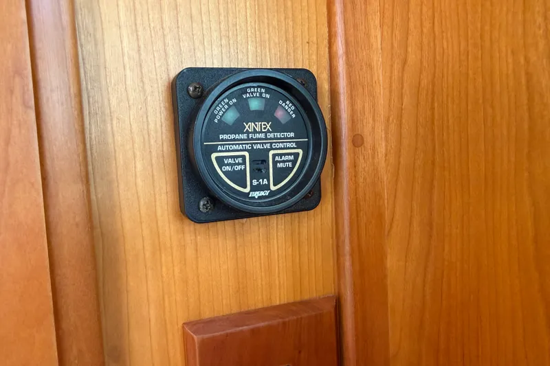 Slide: The Image of Propane fume detector on 2009 Sabre 386 boat's wooden interior panel. - 34