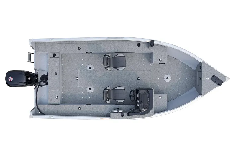 Slide: The Image of Manufacturer Provided Image: Top view of 2025 Lund 1875 Alaskan SS fishing boat, spacious interior layout. - 28