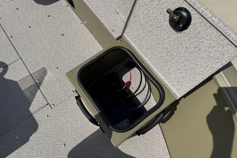 Slide: The Image of Open storage compartment on 2026 Lund 1875 Alaskan SS boat deck. - 12