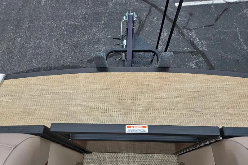 Slide: The Image of 2017 Bennington G 23 GSBA boat deck with textured flooring and trailer hitch. - 25