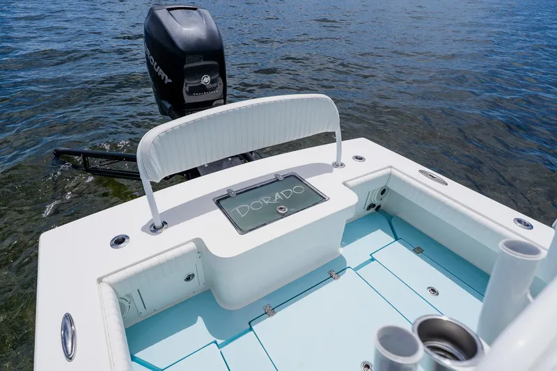Slide: The Image of 2018 Dorado 25 SE boat with Mercury engine on calm water. - 61