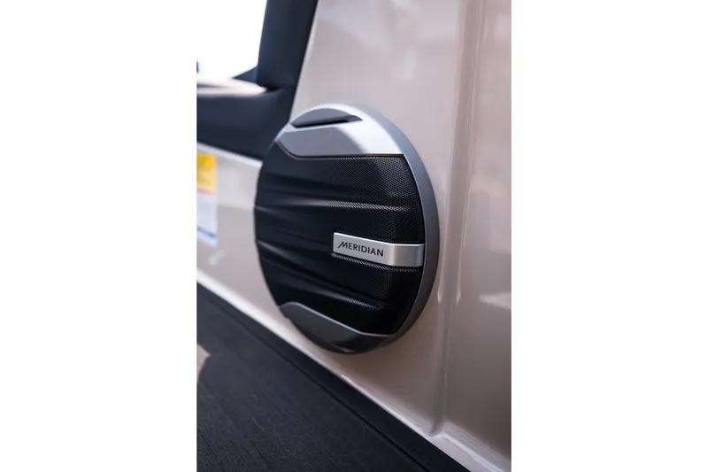 Slide: The Image of Close-up of a Meridian speaker on a 2027 MasterCraft NXT23 boat. - 32