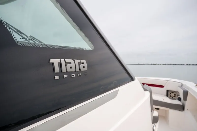 Slide: The Image of 2020 Tiara Sport 34 LS boat with sleek design and spacious seating. - 26
