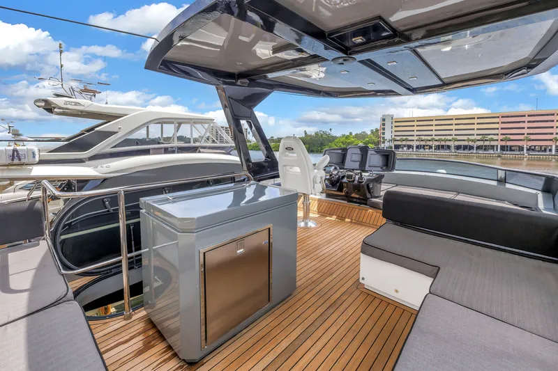 Slide: The Image of Luxurious 2022 OKEAN 50 Flybridge yacht with sleek design and modern amenities. - 65