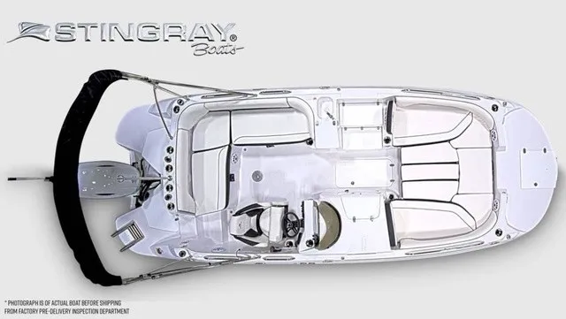 Slide: The Image of Stingray 22 SC 2027: Sleek design with spacious deck and comfortable seating areas. - 15