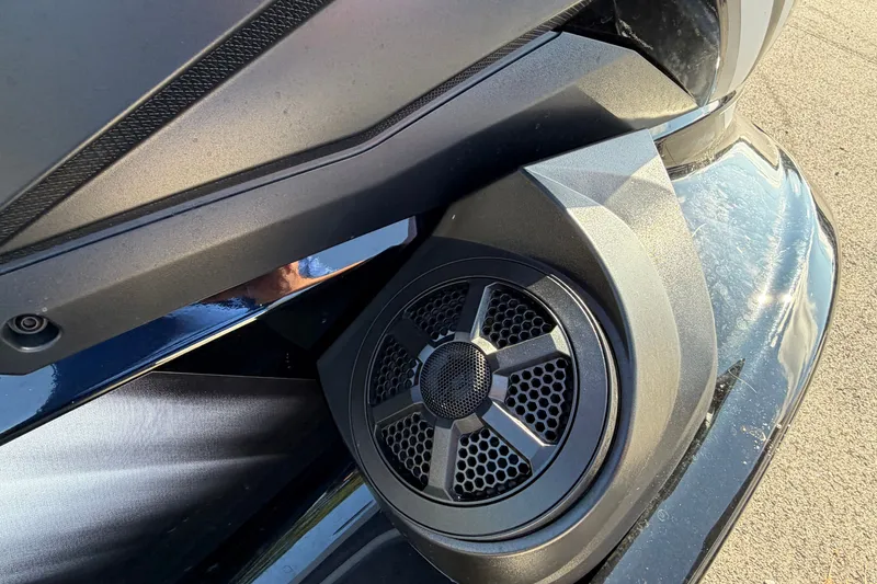 Slide: The Image of Close-up of 2024 Yamaha WaveRunner GP HO speaker detail. - 9