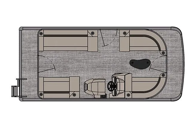 Slide: The Image of Manufacturer Provided Image: Top view of 2026 Avalon VLS Quad Lounge boat layout with seating and helm. - 13