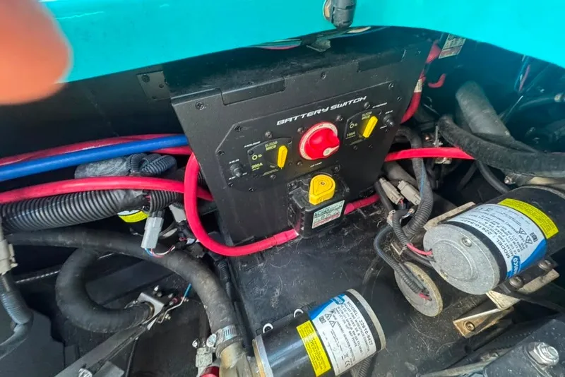 Slide: The Image of 2022 Nautique Super Air Nautique G23 battery switch and wiring system. - 62