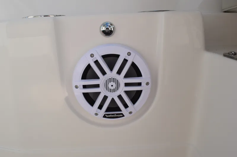 Slide: The Image of Speaker on 2027 Sailfish 272 CC boat, featuring Rockford Fosgate audio system. - 21