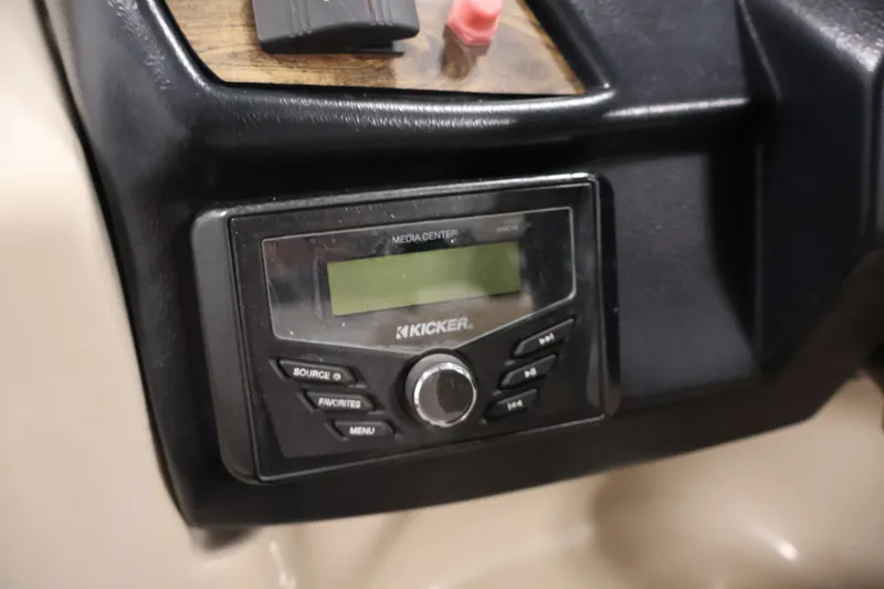 Slide: The Image of Kicker media center in 2022 Veranda VR22RC boat dashboard. - 27