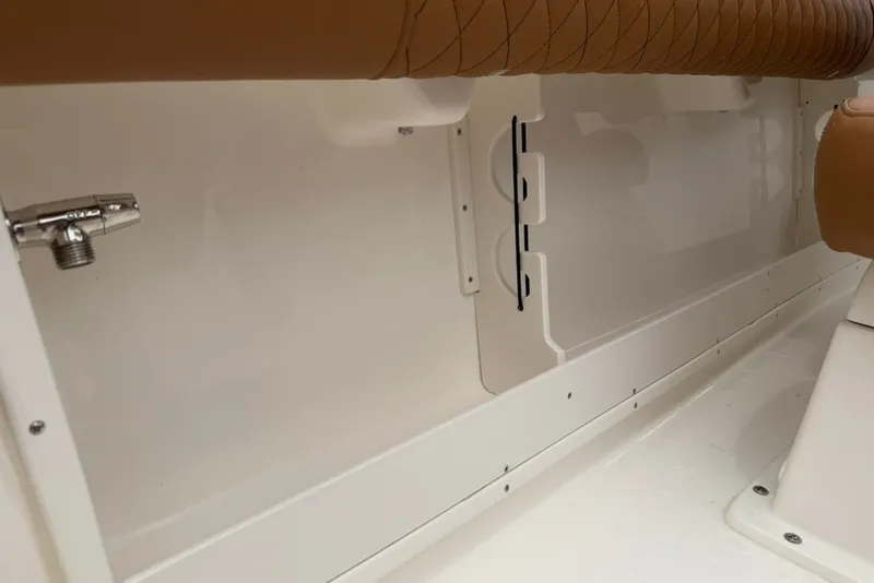 Slide: The Image of Interior view of 2027 Key West 239 DFS boat, featuring seating and fixtures. - 43