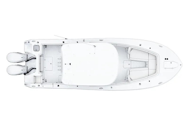 Slide: The Image of Manufacturer Provided Image: Top view of 2025 Sea Hunt Gamefish 30 Forward Seating boat with dual engines. - 11