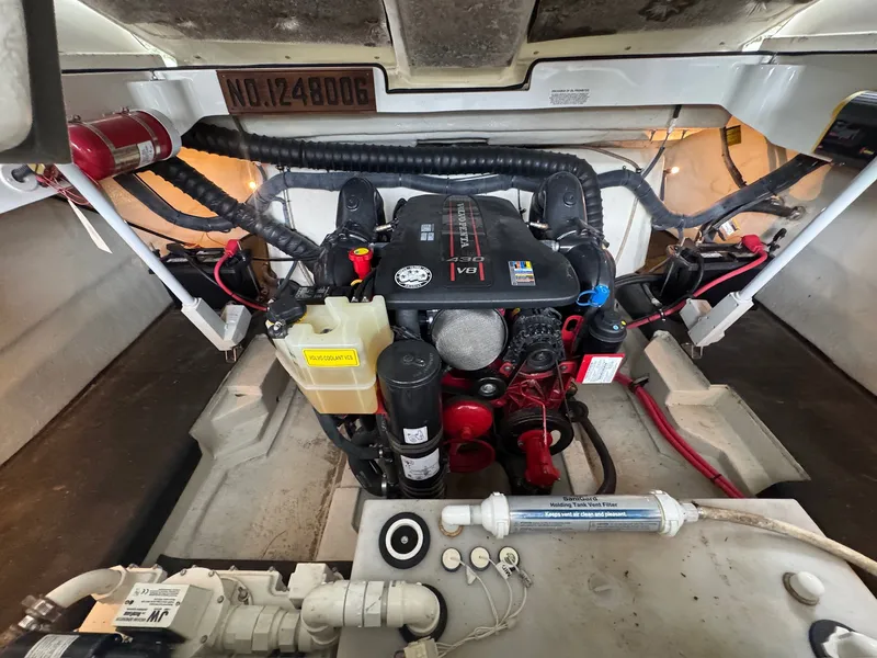 Slide: The Image of Engine compartment of a 2015 Cobalt 296 with a clean, well-organized engine and wiring. - 24