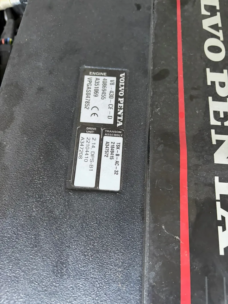 Slide: The Image of Volvo Penta engine in a 2015 Cobalt 296 boat. - 31