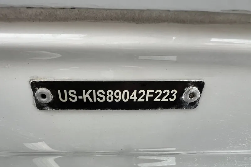 Slide: The Image of 2023 Crownline Eclipse E235 XS hull identification number plate. - 45