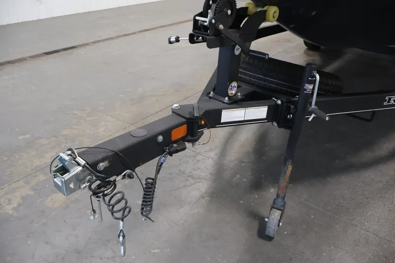 Slide: The Image of Trailer hitch of 2023 Ranger RT188P boat on concrete floor. - 46