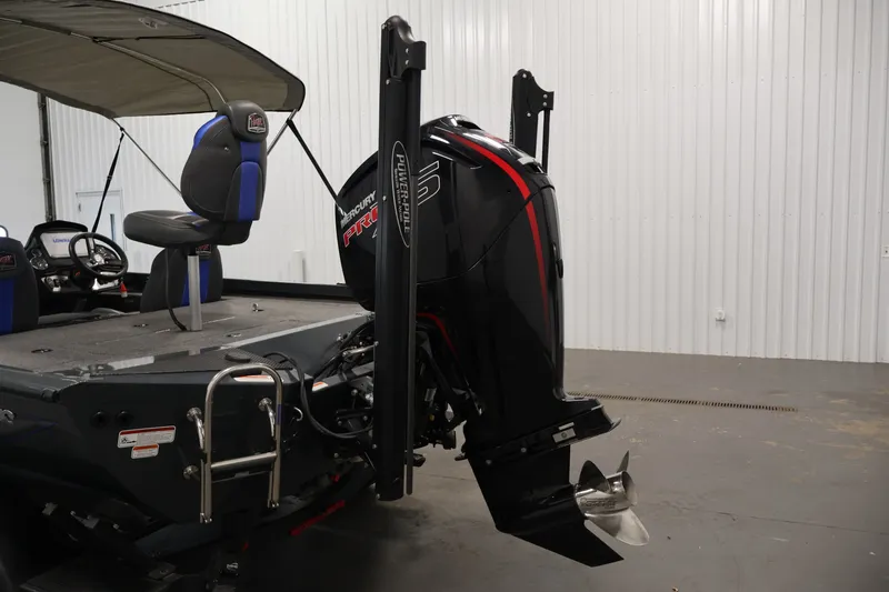 Slide: The Image of 2023 Ranger RT188P boat with Mercury Pro XS engine in a showroom. - 42