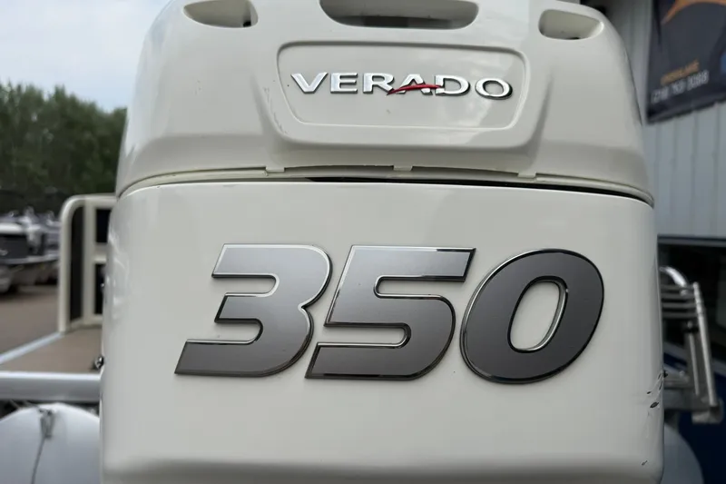 Slide: The Image of Close-up of a Verado 350 engine on a 2016 Premier 270 Intrigue RF boat. - 6