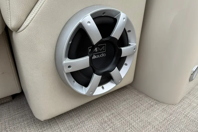 Slide: The Image of Speaker installed on Premier 270 Intrigue RF 2016 boat, featuring Polk Audio system. - 15